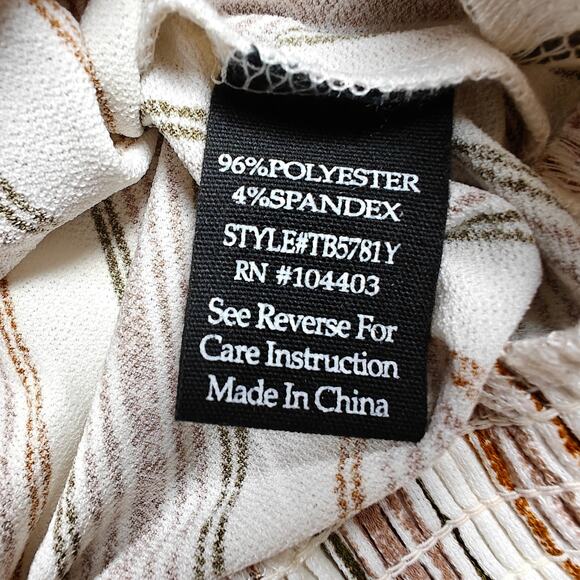 Fifty Street Striped Sleeveless Blousey Tank Top Career Work Shirt XL NWT - Picture 7 of 9